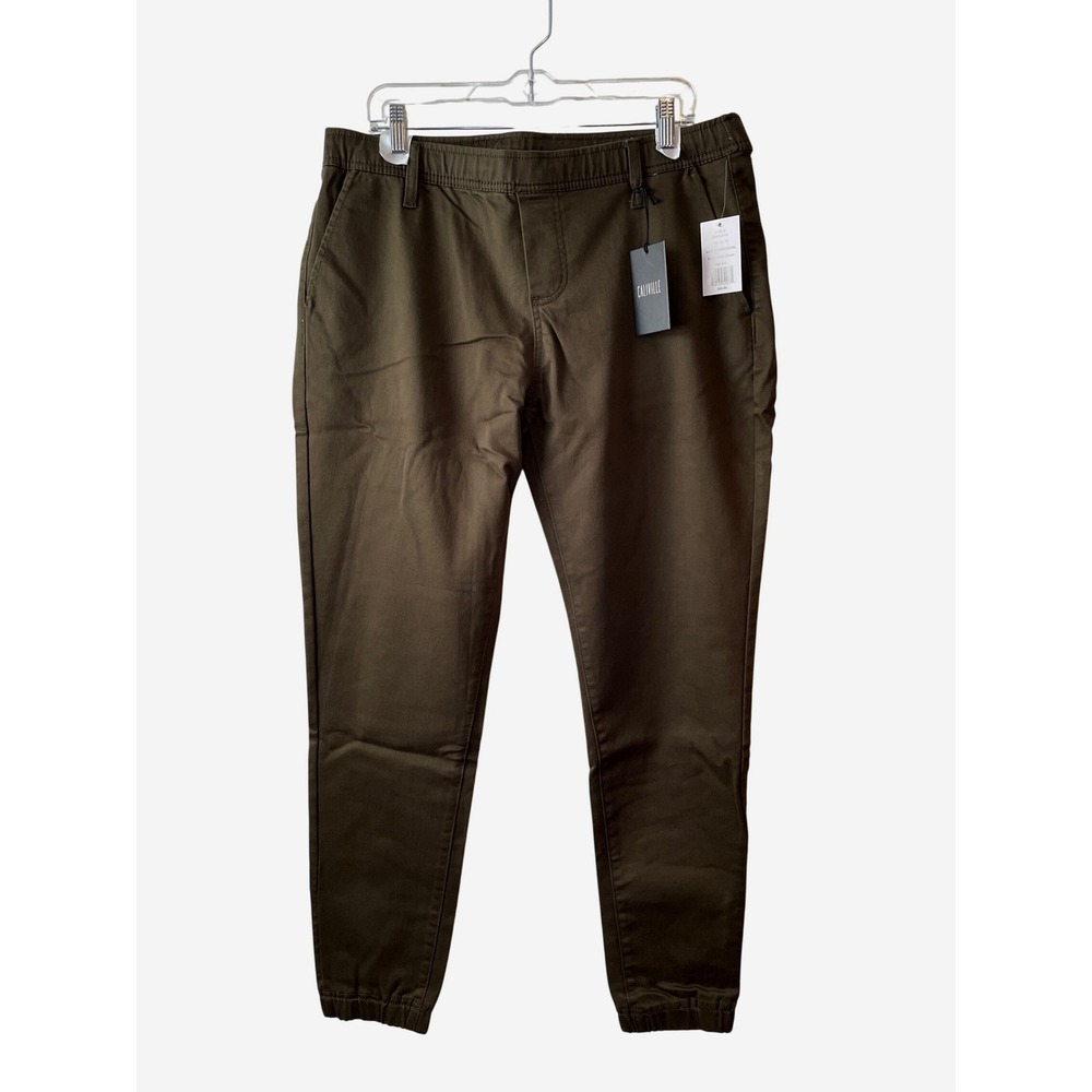 New Caliville Jogger‎ Pants Womens XXL Army Green Elastic Waist Tapered Gorpcore